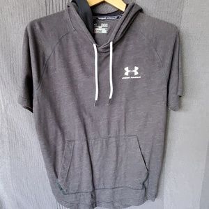 Under Armour hooded shirt.